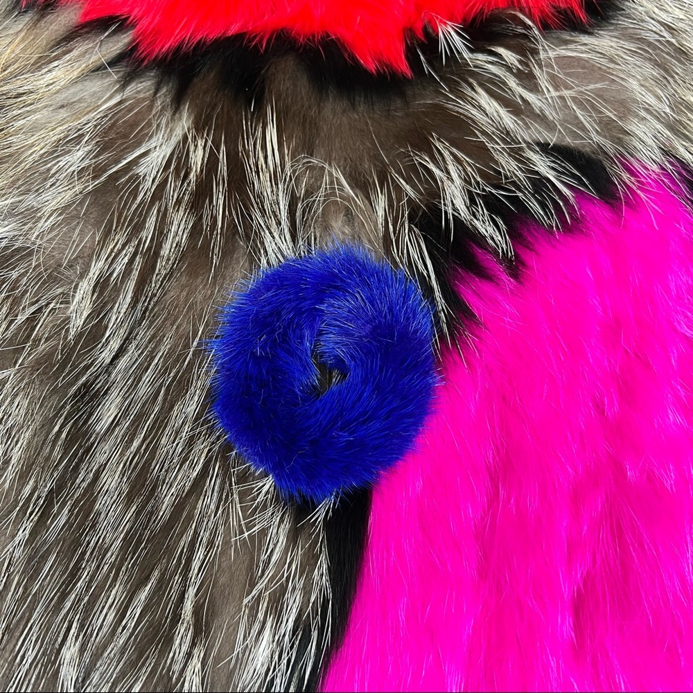 Blue Mink Fur Hair Tie
